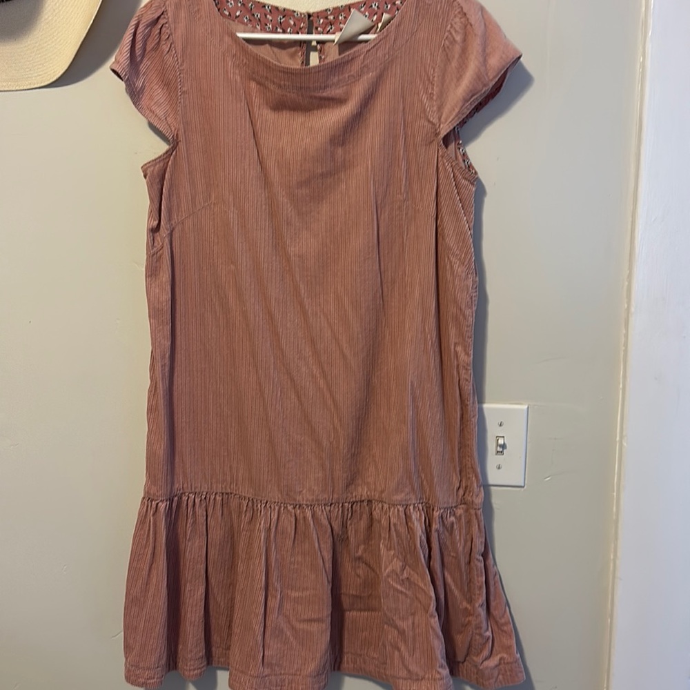 Maeve by Anthropologie pink corduroy dress